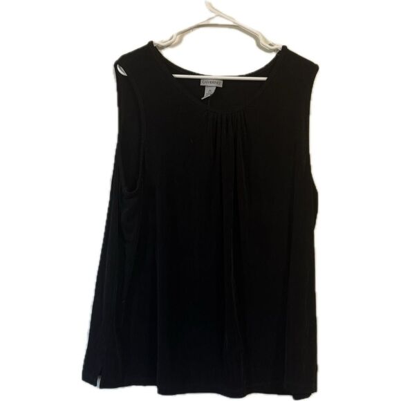 Catherines Black Tank Top Sleeveless Relaxed Fit - Picture 1 of 4